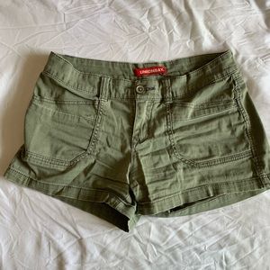 Army green shorts